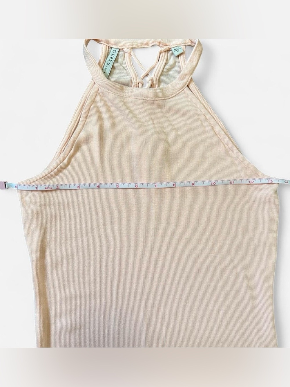 Guess Light Pink Ribbed Halter Tank - Picture 5 of 8
